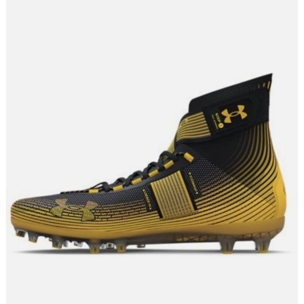 Under Armour Men's Highlight MC Football Cleats Black & Gold Steeltown Size 9 - Picture 2 of 6